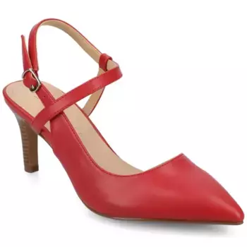Женские туфли Scipio с перекрещивающимся ремешком на щиколотке и острым носом Journee, красный