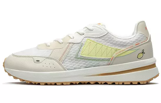 Женские туфли Shuoying Lifestyle с низким верхом, цвет: чайный белый / парусно-белый / светло-желтый Xtep