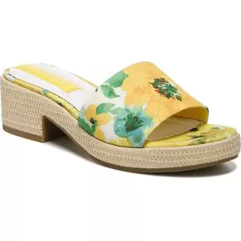 Женские туфли-слайды Pony 3 с цветочным принтом Franco Sarto, цвет lemon fabric