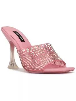 Женские туфли со стразами на каблуках Nine West, светло-розовый