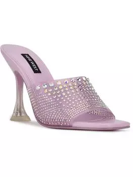 Женские туфли со стразами на каблуках Nine West, светло-фиолетовый