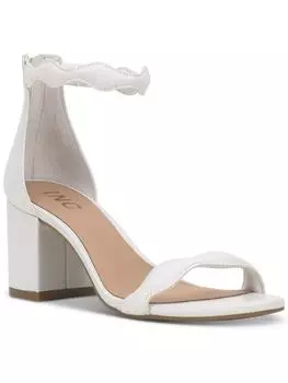 Женские туфли Sollisa из искусственной кожи с зубчатым каблуком INC, цвет white smooth