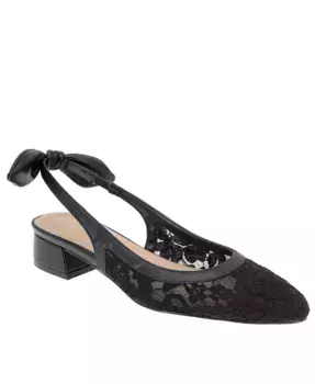 Женские туфли Torna Lace Slingback на блочном каблуке BCBGeneration, черный