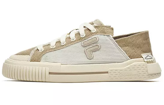 Женские туфли Wallride Canvas с низким верхом бежевого/светло-коричневого/черного цвета Fila Fusion