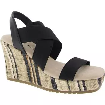 Женские туфли Wendi на танкетке слипоны Anne Klein, цвет black elastic