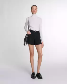 Женские твидовые шорты Maje, черный