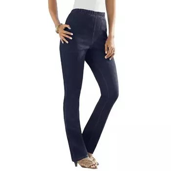 Женские удобные эластичные джинсы прямого кроя Roaman's больших размеров, цвет Indigo Wash