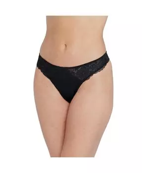 Женские удобные кружевные стринги Minx No-Show Skarlett Blue, черный