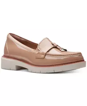Женские удобные лоферы Westlynn Bella на массивной подошве Clarks, коричневый/бежевый