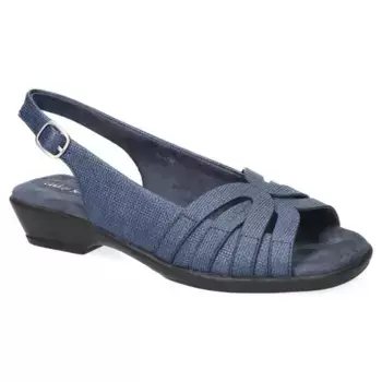 Женские удобные сандалии с открытой пяткой Jovita Easy Street, цвет navy linen embossed