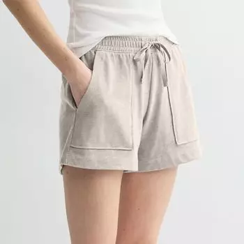 Женские удобные трикотажные шорты миди Sonoma Goods For Life, цвет white oak