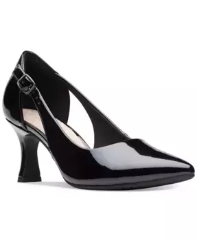 Женские удобные туфли-лодочки Kataleyna Rae с боковыми вырезами Clarks, черный