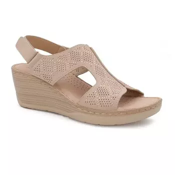 Женские удобные туфли на танкетке Yoki Crimson, цвет Taupe