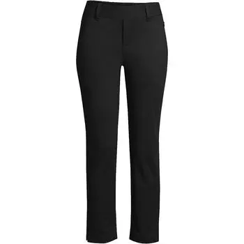 Женские укороченные брюки без застежки со средней посадкой Tall Lands End Flex Lands' End, черный