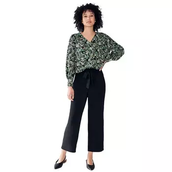 Женские укороченные брюки больших размеров Ellos с завязкой на талии больших размеров, черный