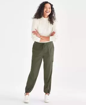 Женские укороченные брюки-карго Style & Co, зеленый