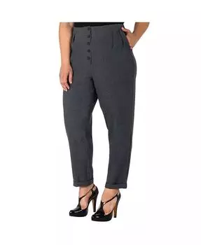 Женские укороченные брюки-каррот с голливудской талией Standards & Practices, серый