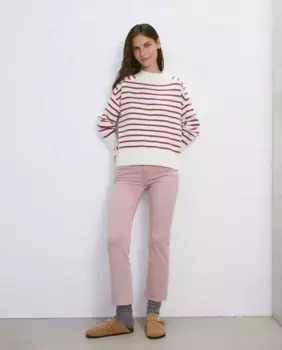 Женские укороченные брюки-клеш Easy Wear, светло-розовый