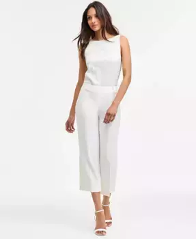 Женские укороченные брюки-кюлоты на резинке Anne Klein, белый