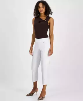 Женские укороченные брюки на резинке I.N.C. International Concepts, белый