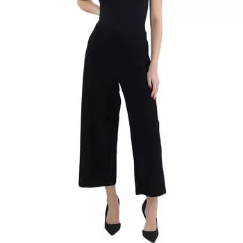 Женские укороченные брюки с широкими штанинами Eileen Fisher, черный