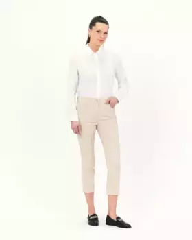 Женские укороченные брюки-скинни с пятью карманами Caroll, бежевый