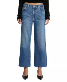 Женские укороченные джинсы Alexa с потертостями 7 For All Mankind, синий