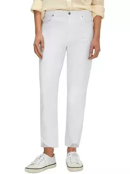 Женские укороченные джинсы прямого кроя с необработанным краем 7 For All Mankind, цвет soleil