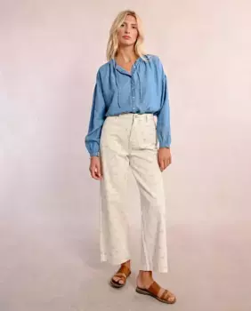 Женские укороченные джинсы с цветочным принтом Molly Bracken, цвет Crudo