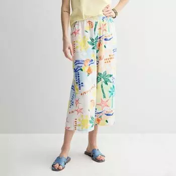 Женские укороченные легкие брюки Sonoma Goods For Life, цвет multi bright palm