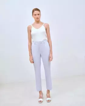 Женские укороченные трикотажные брюки с французским карманом Lasserre, белый