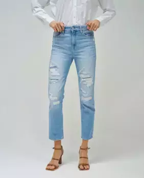 Женские укороченные узкие джинсы с разрывами Salsa Jeans, синий