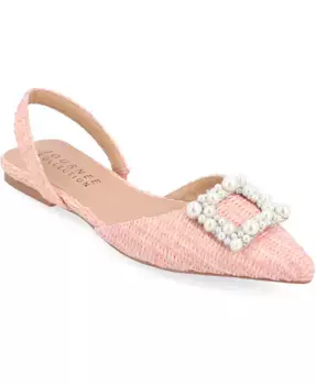 Женские украшенные балетки Hannae на ремешке Journee Collection, розовый