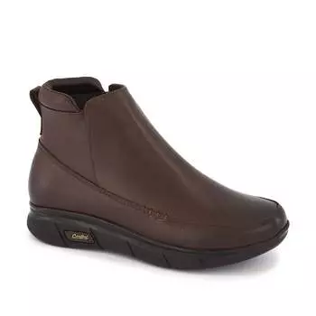 Женские ультракомфортные кожаные ботильоны коричневого цвета Andrea