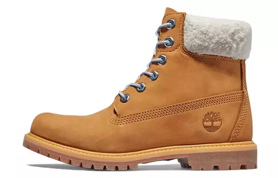 Ботинки Timberland Women's 6 Inch Premium Boot 'Wheat Blue Fur Collar'