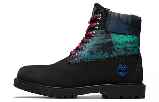 Ботинки Timberland Heritage Nl Sky 6 Inch Waterproof Boots 'Black Nubuck With Print' Women's