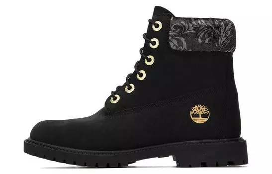 Ботинки Timberland 6 Inch Heritage Lace Up Cupsole Boots 'Black Nubuck' Women's