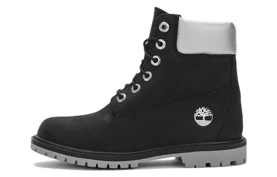 Ботинки Timberland 6 Inch Heritage Cupsole Waterproof Boots 'Black Nubuck With Silver Collar' Women's