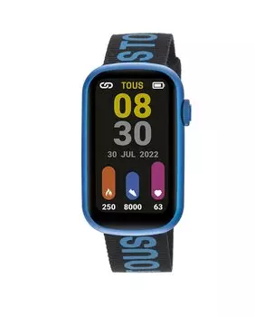 Женские умные часы с Т-образным ремешком, нейлоновым ремешком и синим силиконовым ремешком Tous, синий