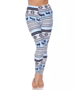 Женские универсальные леггинсы с принтом One Size Fits Most White Mark, мультиколор