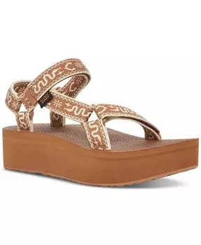 Женские универсальные сандалии на плоской платформе Teva, бежевый