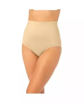 Женские утягивающие трусы Power Shaper Firm Control с высокой талией, размер плюс Secret Solutions, коричневый/бежевый