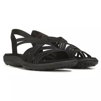 Женские узкие эластичные сандалии в стиле регги Skechers, черный
