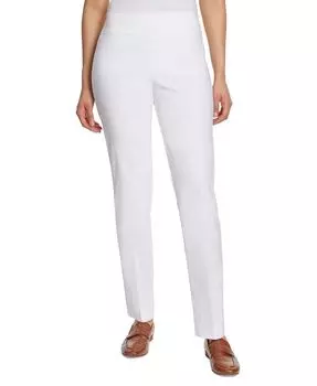 Женские узкие брюки без застежки с контролем живота, стандартные, короткие и ампер; Длинный Gloria Vanderbilt, белый