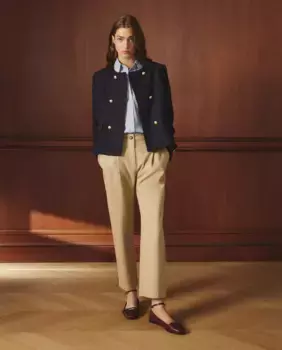 Женские узкие брюки из гладкого хлопка Lloyd's, бежевый