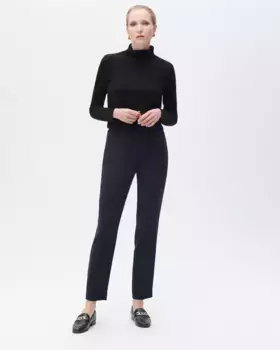 Женские узкие брюки кроя 7/8 с проутюженной полоской Caroll, темно-синий