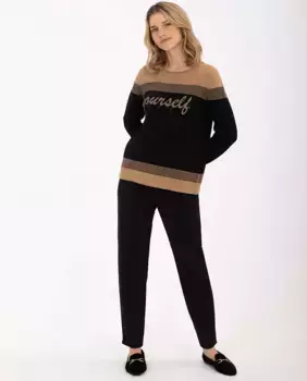 Женские узкие брюки миланской строчки Anna Mora, черный