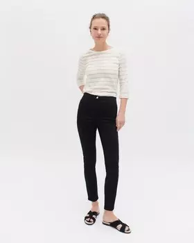 Женские узкие брюки со средней талией и кроем 7/8 Caroll, черный