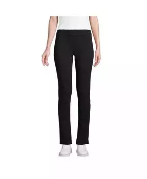 Женские узкие брюки Starfish средней посадки для высоких женщин Lands' End, черный