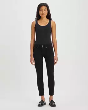 Женские узкие джинсы 711 с двумя пуговицами Levi's, черный